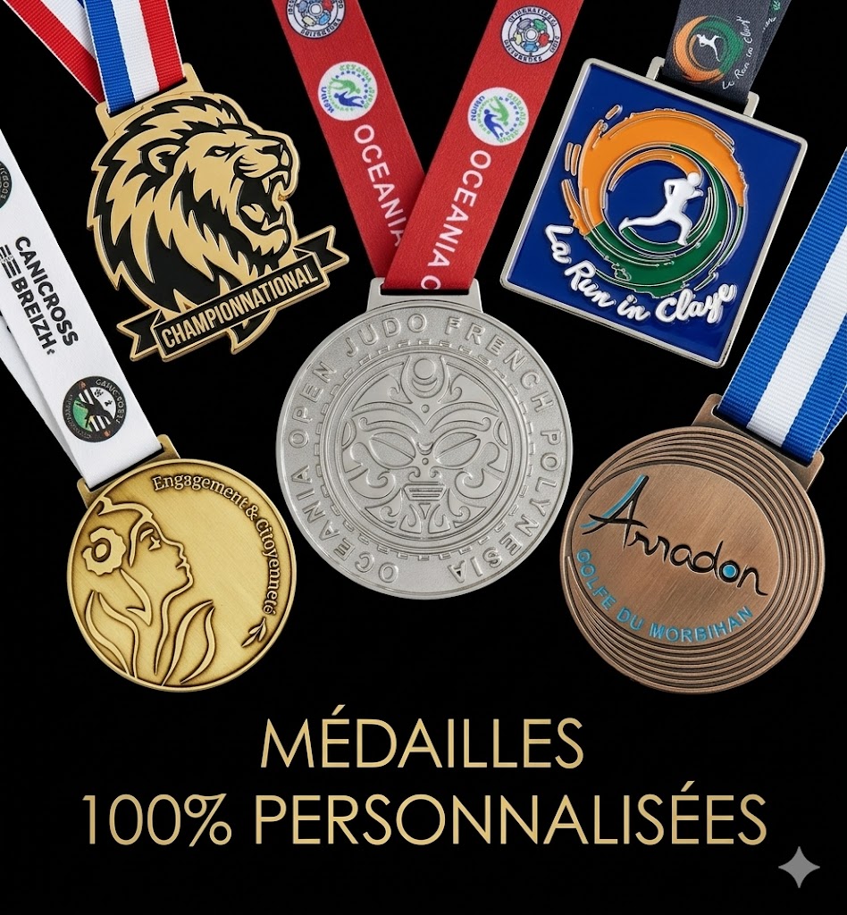 M&eacute;dailles personnalis&eacute;es - Promo Troph&eacute;e